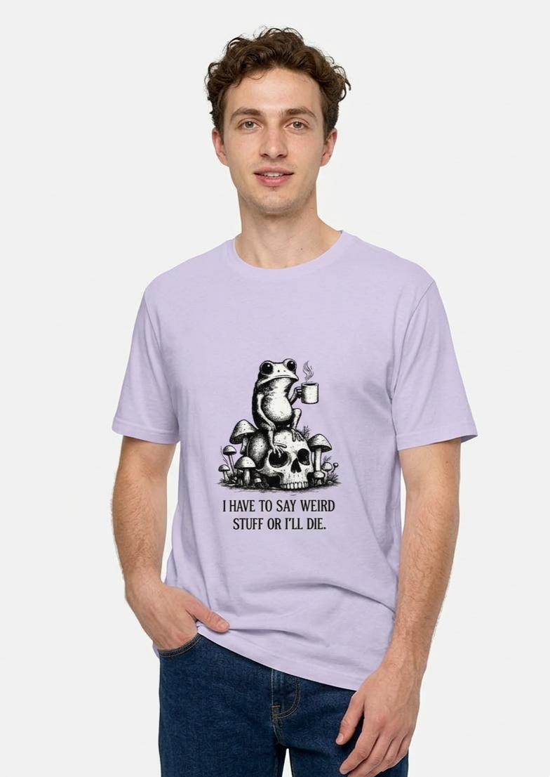 Weird Vibes Only – Frog Graphic Statement T-Shirt