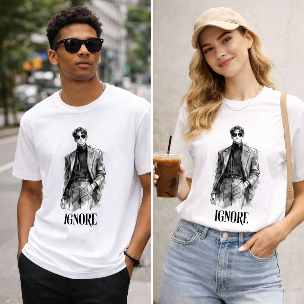 Ignore Mode ON – Minimal Aesthetic Graphic T-Shirt