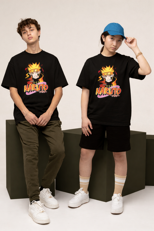 Naruto Fire Graphic Tee – Anime Unisex T-Shirt